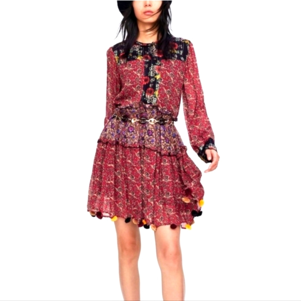 Zara patchwork boho dress size L